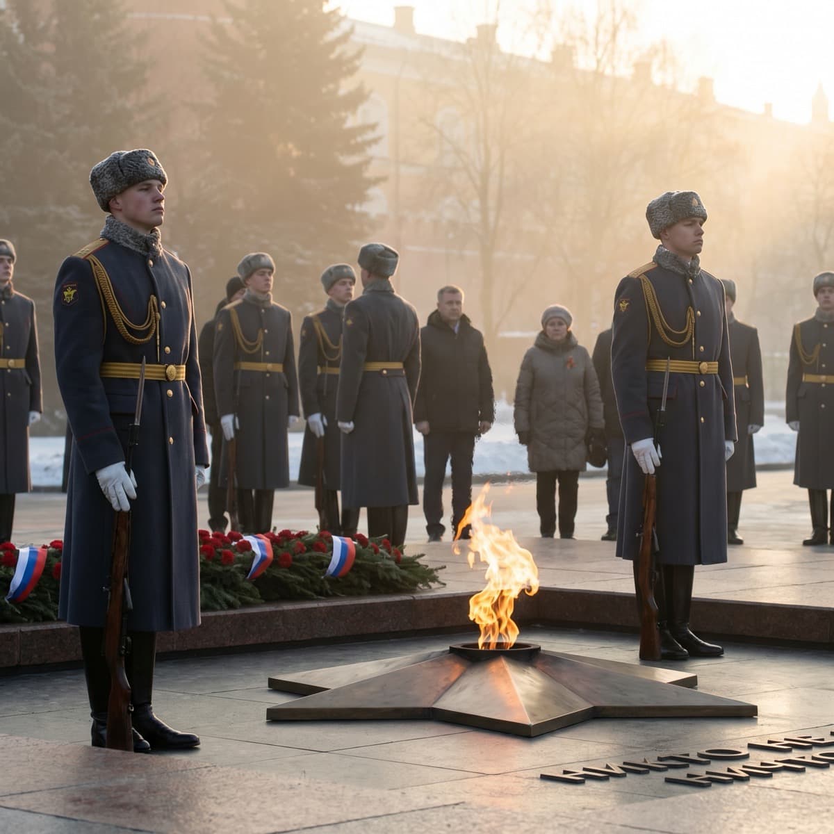 Мемориальная открытка на 23 февраля — AI-генерация